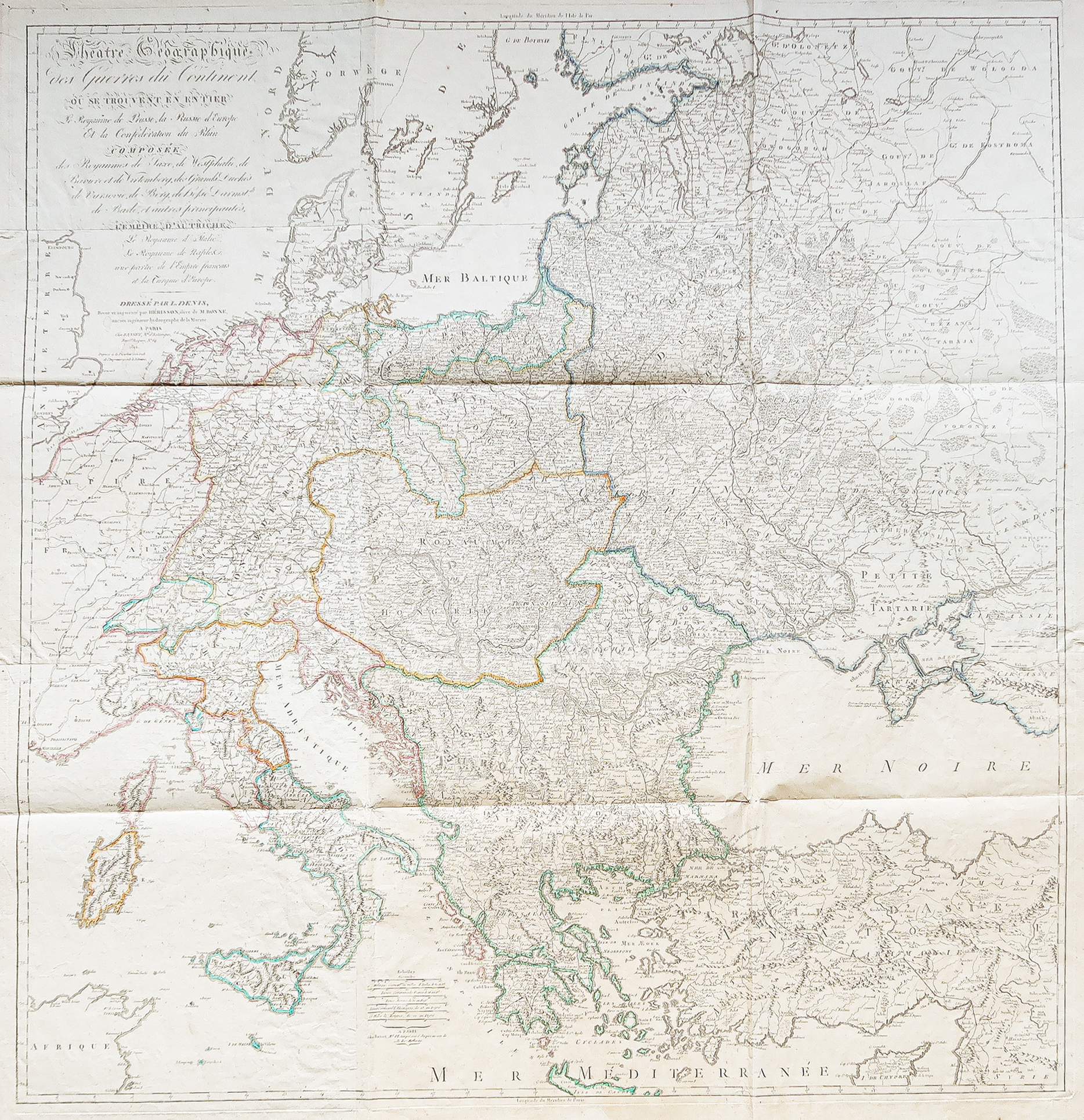 Carte ancienne du théâtre des Guerres