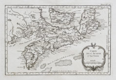 Carte géographque ancienne du Canada