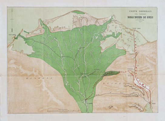 Plan ancien du Canal de Suez
