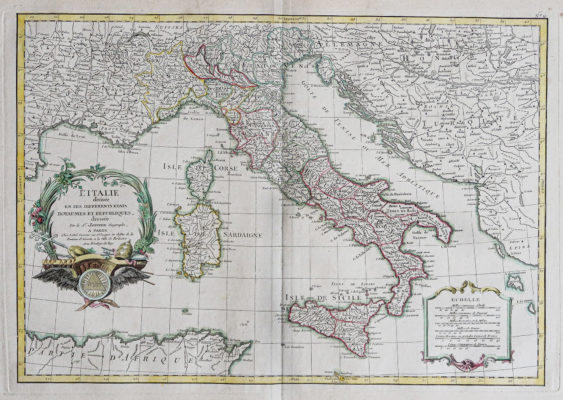 Carte ancienne de l'Italie