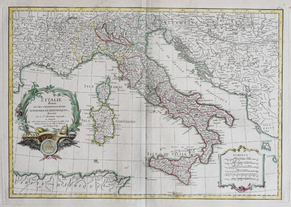 Carte ancienne de l'Italie