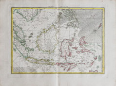 Carte géographique ancienne de l'Indonésie