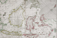 Carte géographique ancienne de l'Indonésie