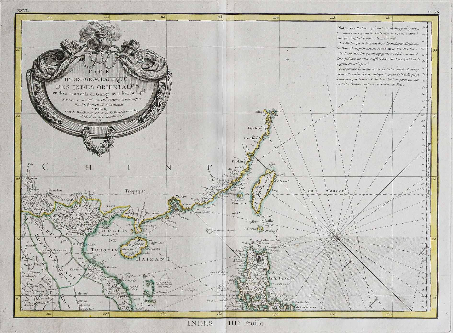 Carte géographique ancienne de l'Indonésie