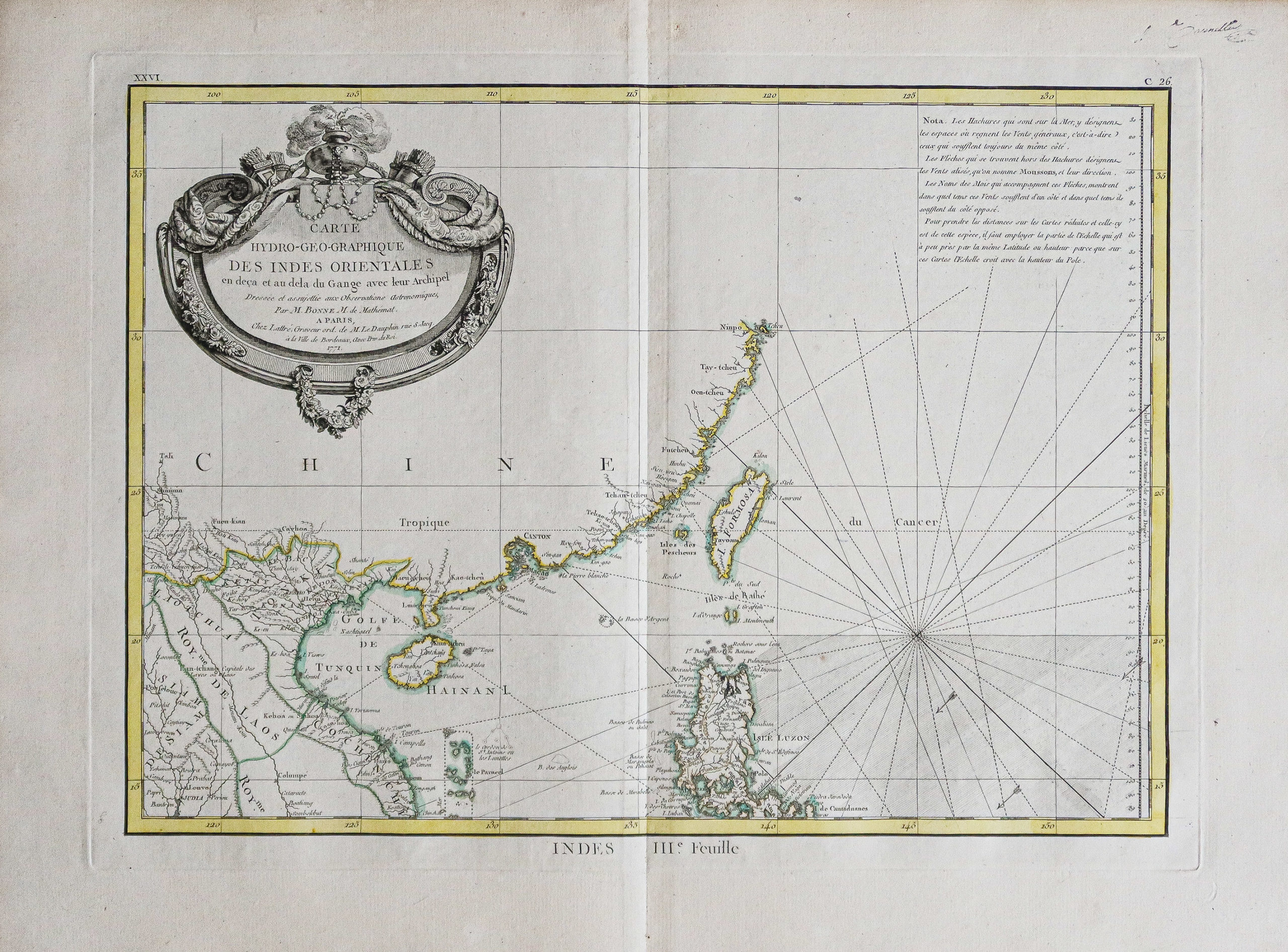 Carte géographique ancienne de l'Indonésie