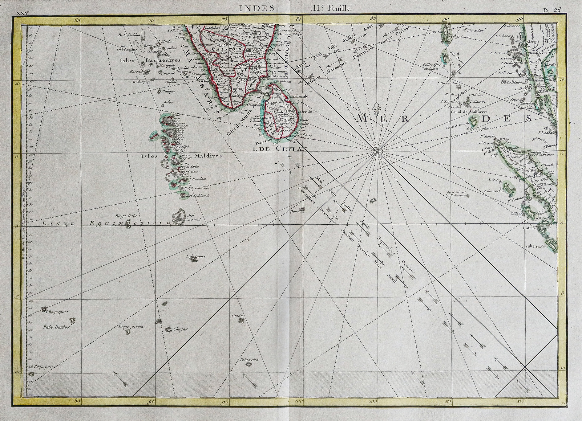 Carte géographique ancienne de l'Indonésie