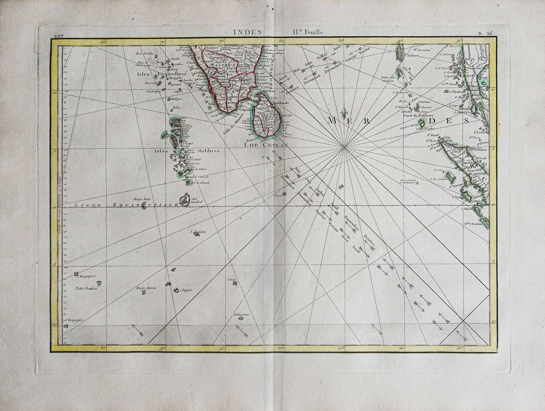 Carte géographique ancienne de l'Indonésie