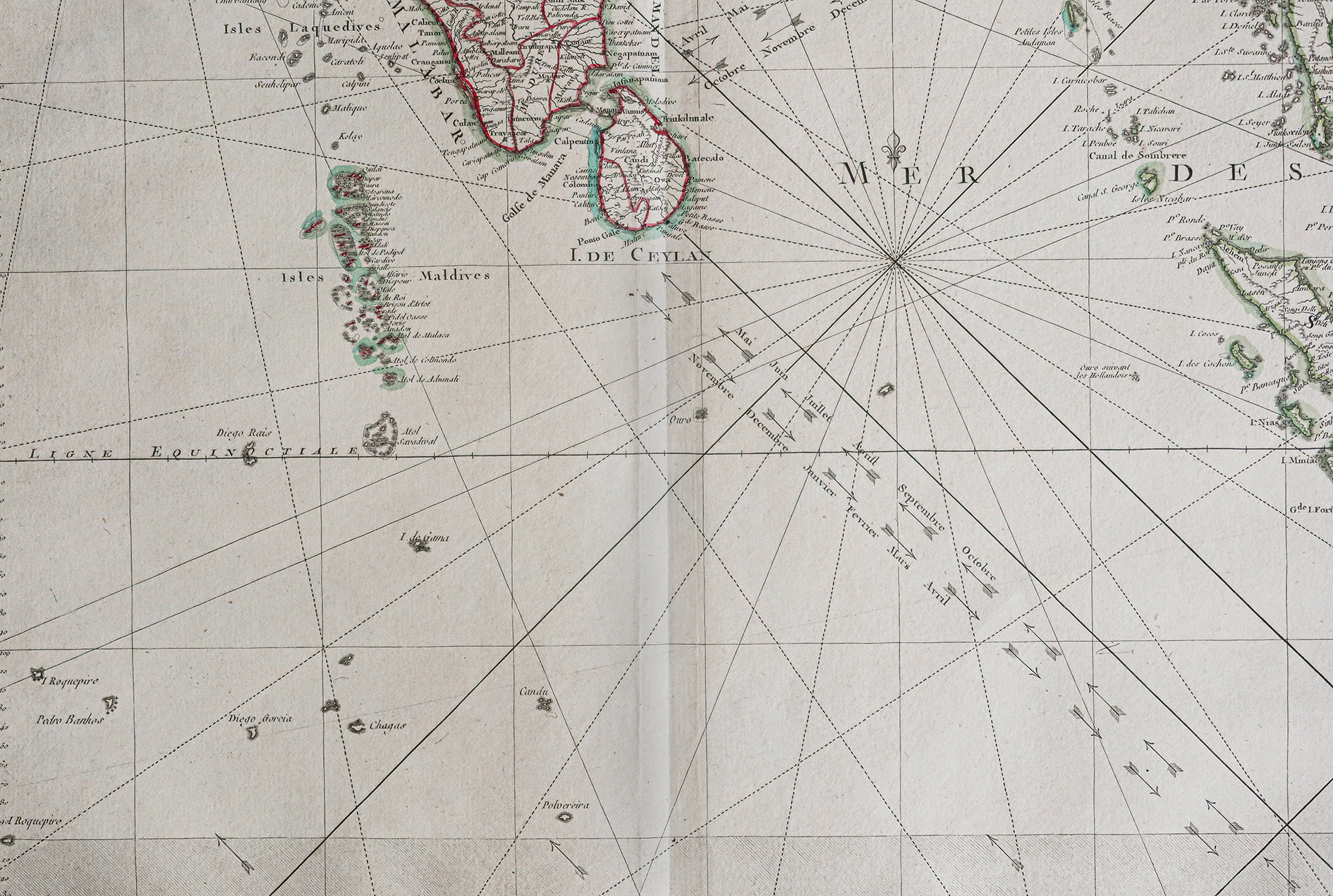 Carte géographique ancienne de l'Indonésie