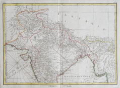 Carte géographique ancienne de l'Indonésie