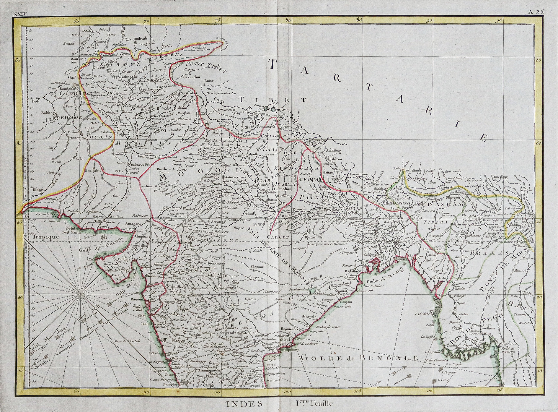 Carte géographique ancienne de l'Indonésie