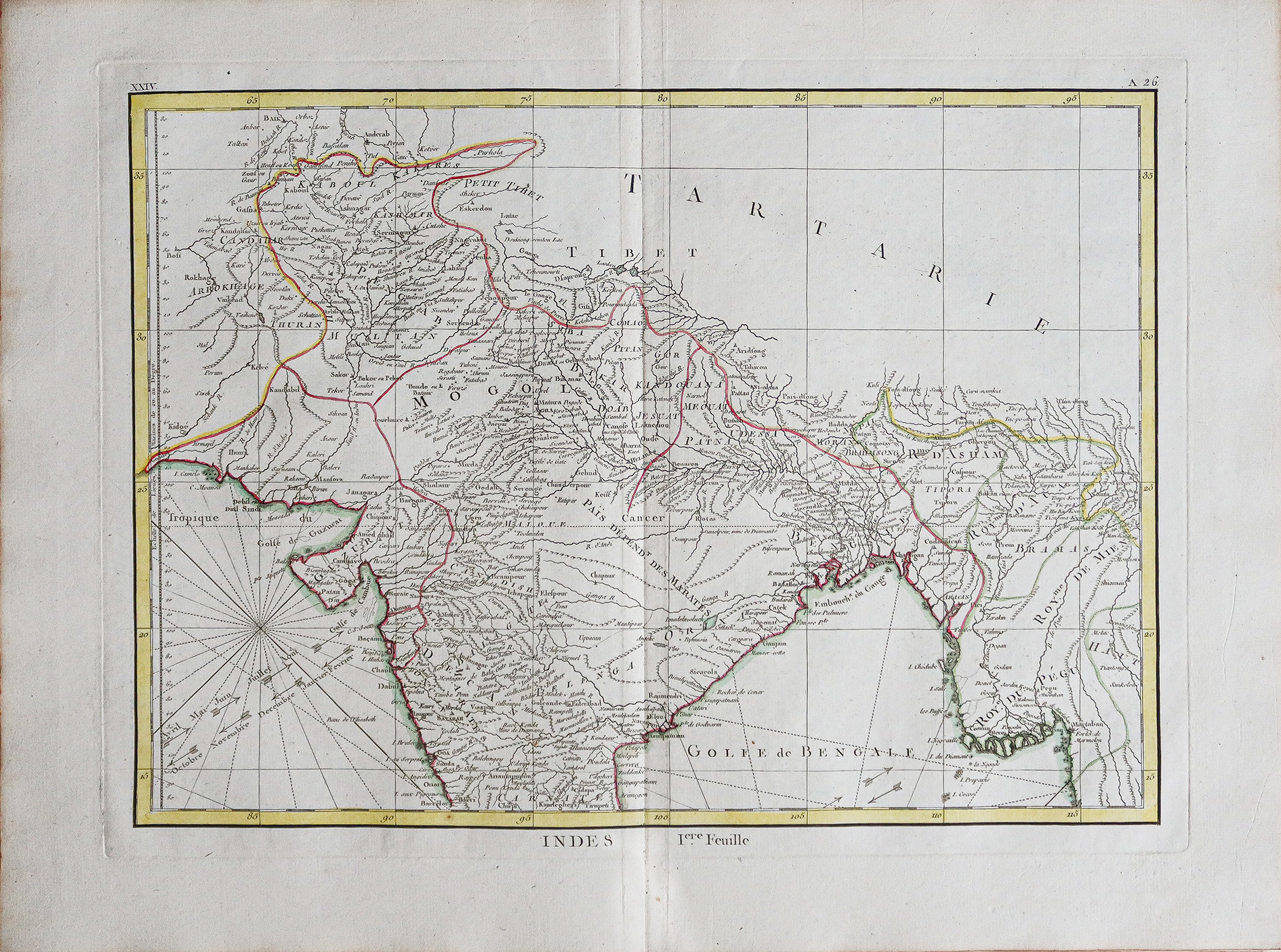 Carte géographique ancienne de l'Indonésie