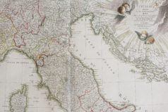 Carte géographique ancienne de l'Italie