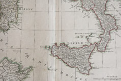 Carte géographique ancienne de l'Italie