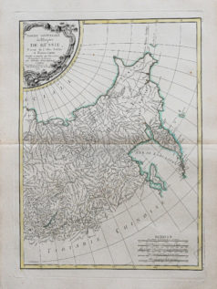 Carte géographique ancienne de la Russie