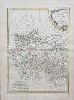 Carte géographique ancienne de la Russie