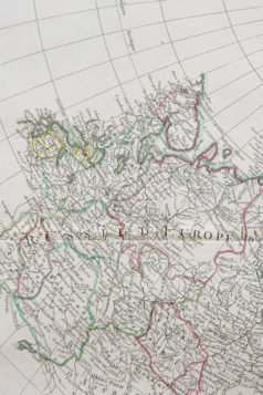 Carte géographique ancienne de la Russie