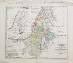 Carte géographique ancienne de la Terre Sainte