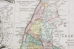Carte géographique ancienne de la Terre Sainte