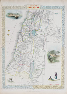 Carte géographique ancienne de la Palestine