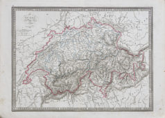 Carte géographique ancienne - Suisse