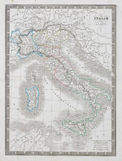 Carte géographique ancienne - Italie
