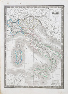 Carte géographique ancienne - Italie
