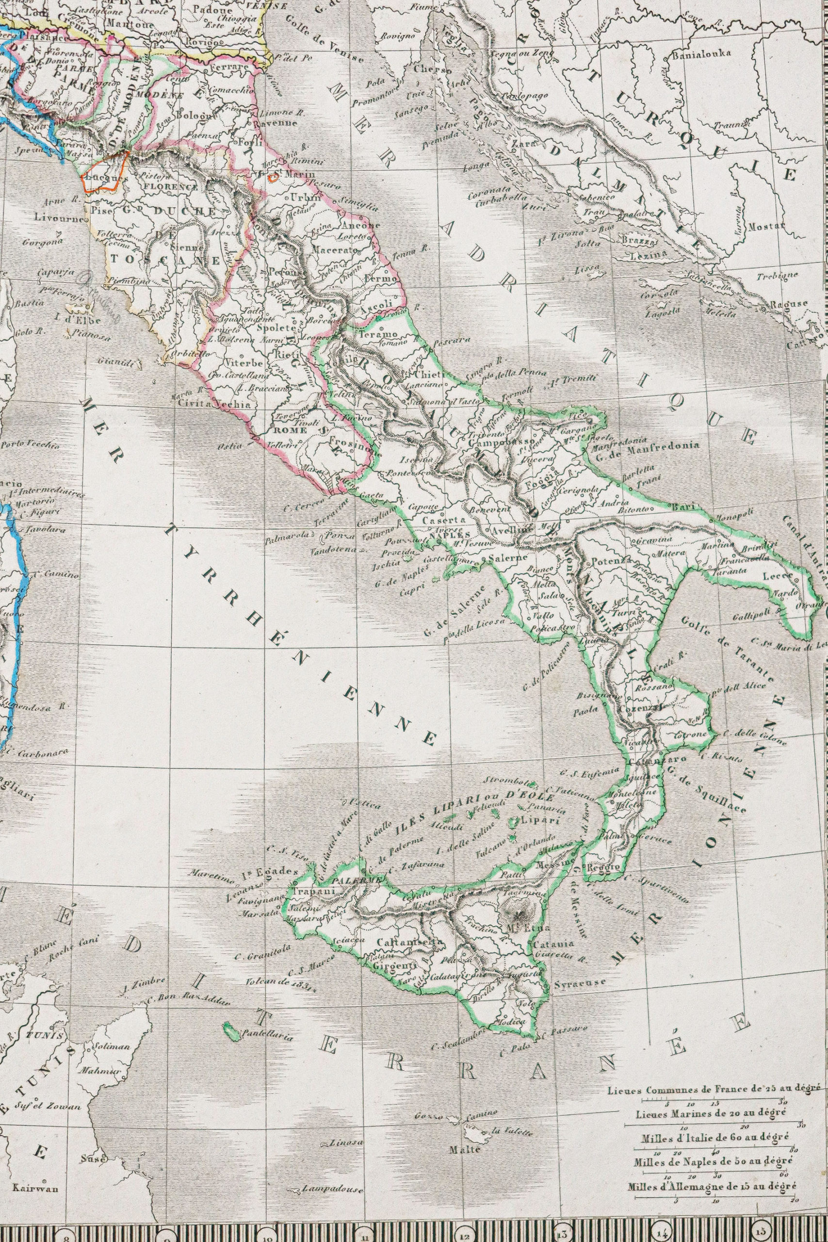 Carte géographique ancienne - Italie