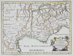 Carte géographique ancienne - Passage des Alpes