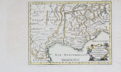 Carte géographique ancienne - Passage des Alpes