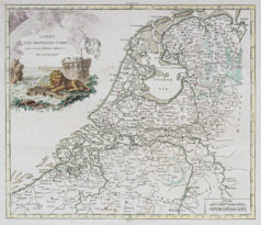 Carte géographique ancienne - Pays-Bas