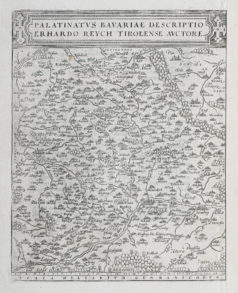 Carte géographique ancienne de la Rhénanie