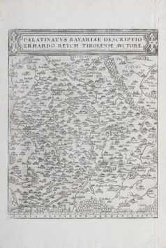 Carte géographique ancienne de la Rhénanie