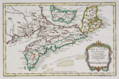 Carte géographique ancienne de l’Acadie
