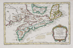 Carte géographique ancienne de l’Acadie