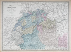 Carte géographique ancienne de Suisse