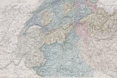 Carte géographique ancienne de Suisse