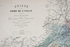 Carte géographique ancienne de Suisse