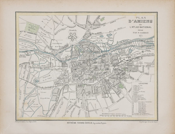 Plan ancien de la ville d'Amiens