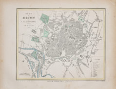 Plan ancien de la ville de Dijon