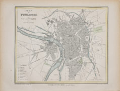 Plan ancien de la ville de Toulouse