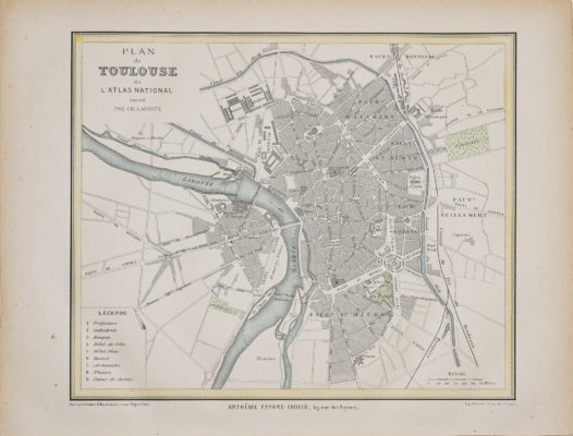 Plan ancien de la ville de Toulouse