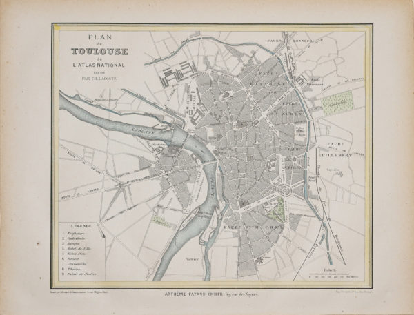 Plan ancien de la ville de Toulouse