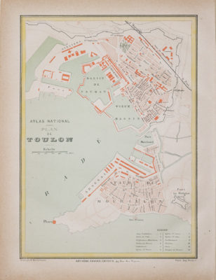 Plan ancien de la ville de Toulon