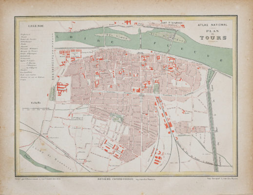 Plan ancien de la ville de Tours