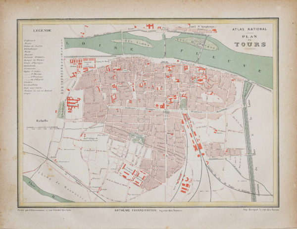 Plan ancien de la ville de Tours