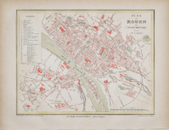 Plan ancien de la ville de Rouen