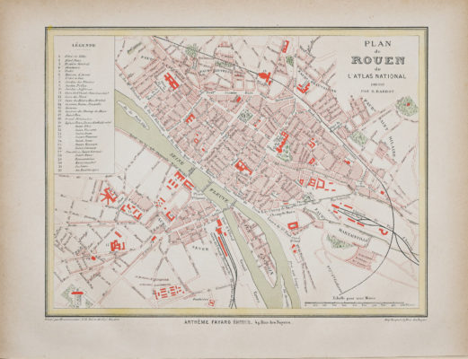 Plan ancien de la ville de Rouen