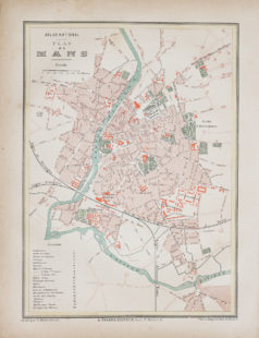 Plan ancien de la ville du Mans
