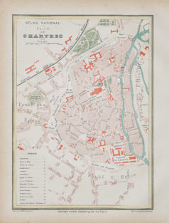 Plan ancien de la ville de Chartres