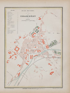 Plan ancien de la ville de Chambéry